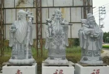 合肥宗教庙宇大理石福禄寿雕塑